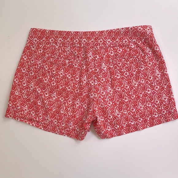 CREME FRAICHE LUXURY RESORT WEAR shorts size small red ikat front & rear pockets - Picture 2 of 8